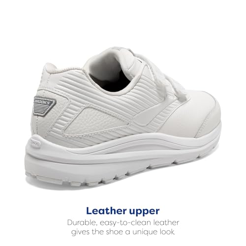 Brooks Women's Addiction Walker V-Strap 2 Walking Shoe - White/White - 9 Wide