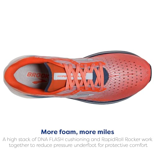 Brooks Men’s Hyperion Max Neutral Running Shoe - Cherry Tomato/Arctic Ice/Titan - 10.5 Medium