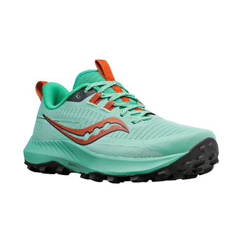 Saucony Women's Peregrine 13 Sneaker, Sprig/Canopy, 6