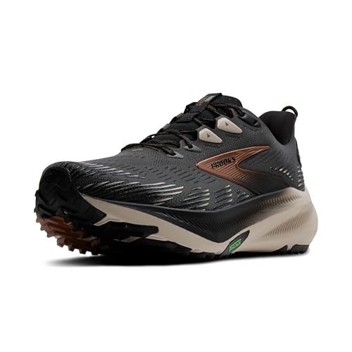 Brooks Men's Ghost Trail, Off-Road Running Shoe for Rugged Terrain - Ebony/Black/Clove - 11 Medium