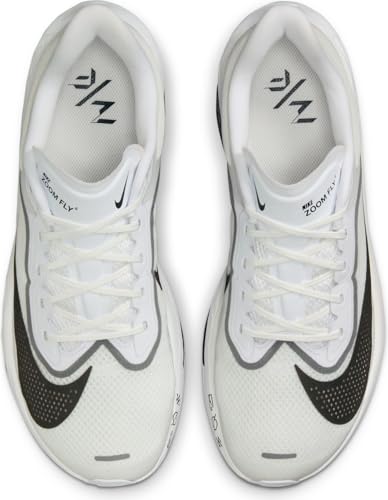 Nike Zoom Fly 6 Men's Road Racing Shoes (White/Smoke Grey/Metallic Silver/Black) Size 13