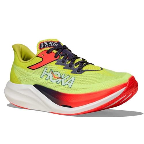 Hoka Unisex Rocket X 3 Neon Yuzu/Squid Ink 10.5 Medium - alternate view 3