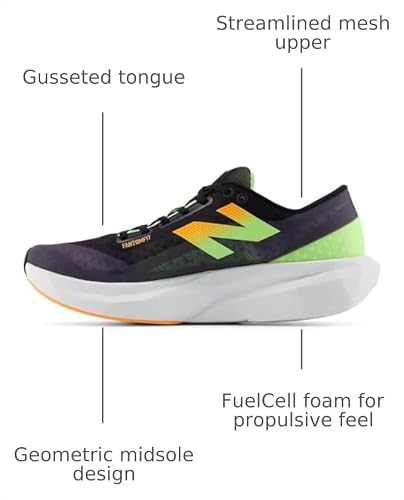 New Balance Mens FuelCell Rebel v4 Black/Graphite 11 Medium