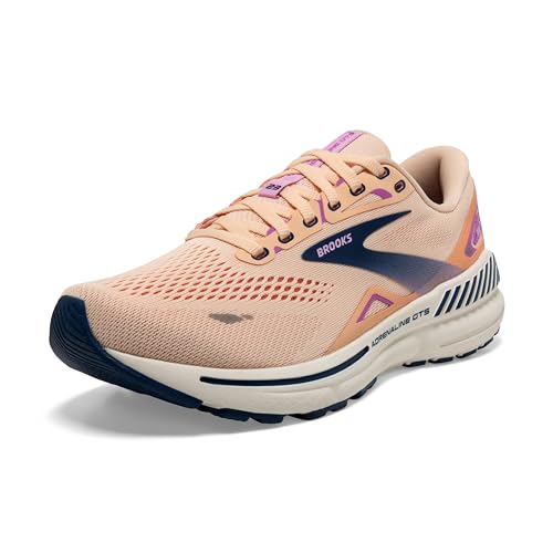 Brooks Women’s Adrenaline GTS 23 Supportive Running Shoe - Apricot/Estate Blue/Orchid - 7.5 Medium - product image