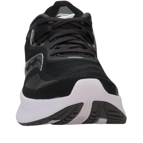 Saucony Men's Guide 15 Sneaker, Black/White, 9