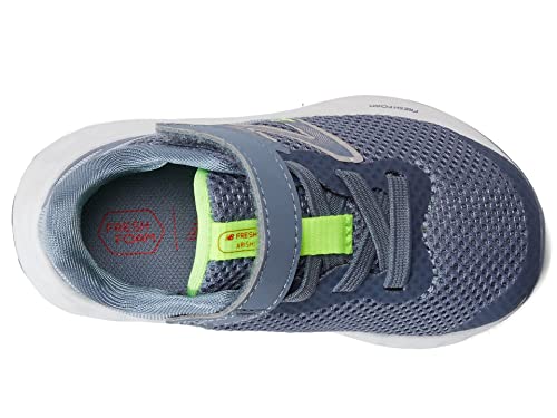 New Balance Kid's Fresh Foam Arishi V4 Hook & Loop Running Shoe, Arctic Grey/Pixel Green/True Red, 3 Wide US