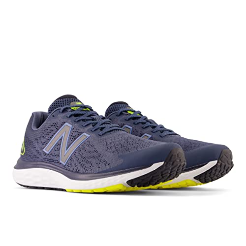 New Balance mens 680 V7 Running Shoe 10 X-Wide Navy/Yellow