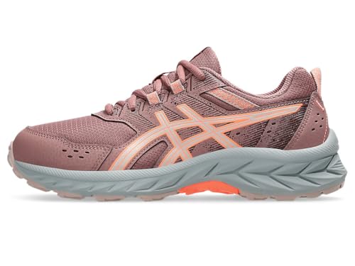 ASICS Kid's PRE Venture 9 Grade School Trail Running Shoes, 6.5, Rubble RED/Fawn
