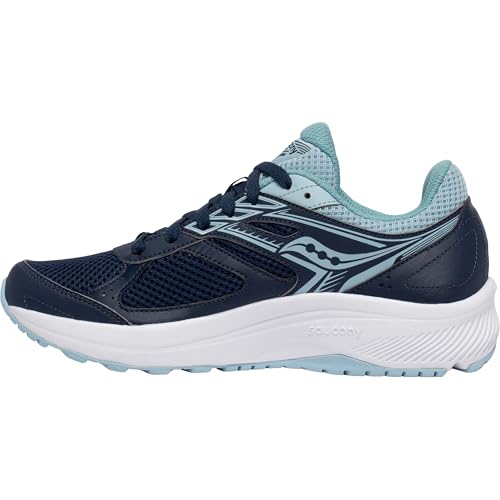 Saucony Women's Cohesion 14 Road Running Shoe, Navy/Sky, 10