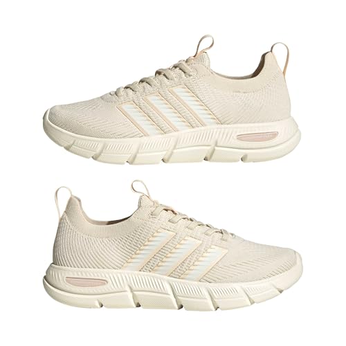 adidas Women's Cloudfoam Flex - Slounge, Wonder White/Off White/Sand Strata, 9