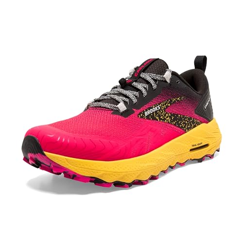 Brooks Women’s Cascadia 17 Trail Running Shoe - Diva Pink/Black/Lemon Chrome - 7 Medium