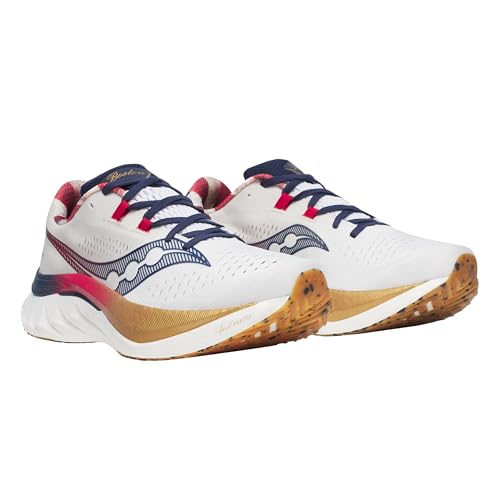 Saucony Men's Endorphin Speed 4 Sneaker, White/Navy, 15