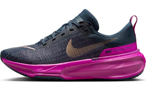 Nike Invincible 3 Women's Road Running Shoes (DR2660-404, Armory Navy/Vivid Grape/Hot Fuchsia/) Size 11.5