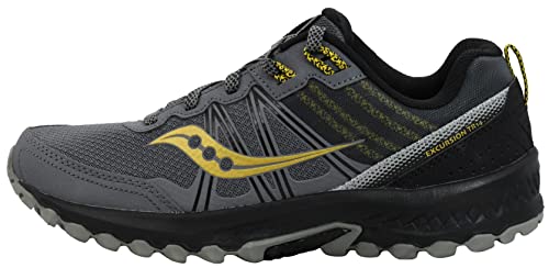 Saucony Men's Excursion TR14 Running Shoe, Dark Grey/Black/Gold, 13 W