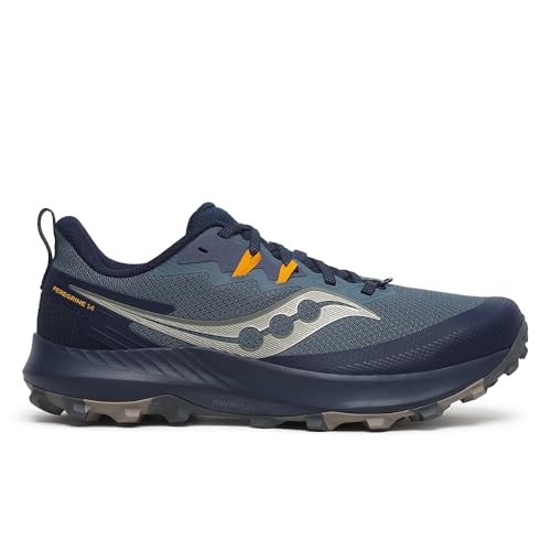 Saucony Men's Peregrine 14 Sneaker, Dusk/Navy, 7