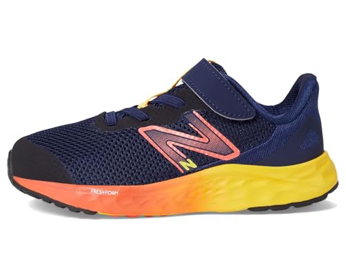 New Balance Baby Boy's Fresh Foam Arishi v4 Bungee Lace with Hook-and-Loop Top Strap (Infant/Toddler) Team Navy/Electric Red 10 Toddler XW