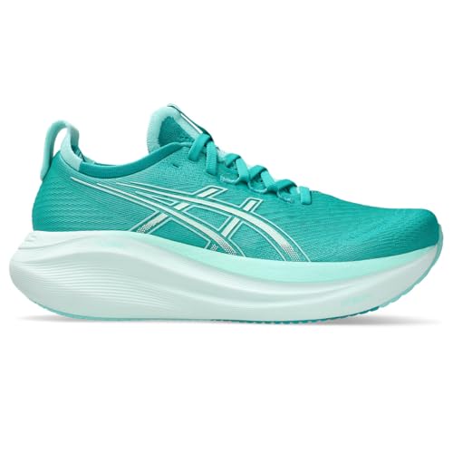 ASICS Gel-Cumulus 27 Black/Concrete, Wave Teal Illuminate Mint, 7 US