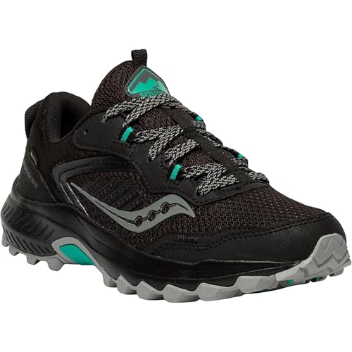 Saucony Women's Excursion TR15 GTX Sneaker, Black/Jade, 7.5