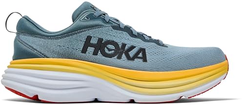HOKA Bondi 8 Men's Performance Road Running Shoes Sneakers (Goblin Blue/Mountain Spring, US Footwear Size System, Adult, Men, Numeric, Medium, 10)