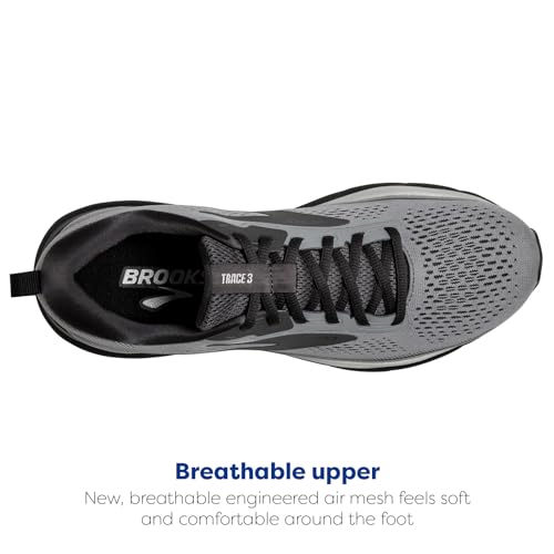 Brooks Men’s Trace 3 Neutral Running Shoe - Grey/Black/Ebony - 11.5 Medium