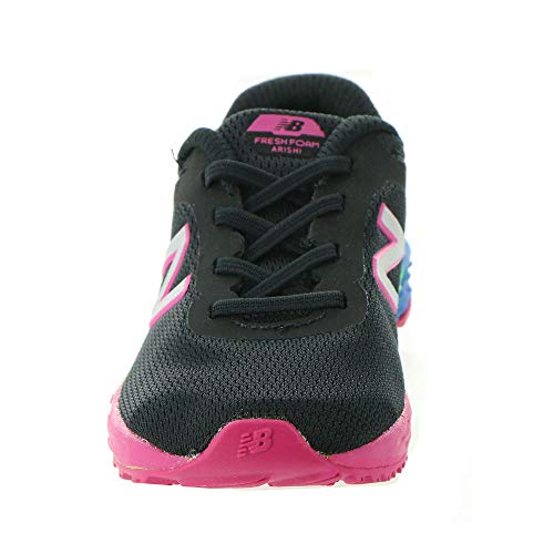 New Balance Kid's Fresh Foam Arishi V2 Bungee Running Shoe, Black/Carnival, 3 Infant