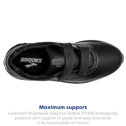 Brooks Women's Addiction Walker V-Strap 2 Walking Shoe - Black/Black - 8.5 Wide