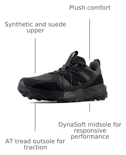 New Balance Men's DynaSoft TEKTREL V1 Suede Trail Running Shoe, Black/Phantom/Magnet, 7 M