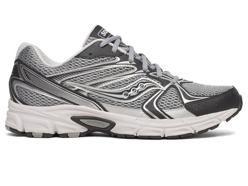 Saucony Unisex Ride Millennium Sneaker, Grey/Black, 12