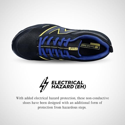 New Balance Evolve Aluminum Alloy Toe Men’s Industrial Work Shoes in Black/Blue/Yellow alternate view 5
