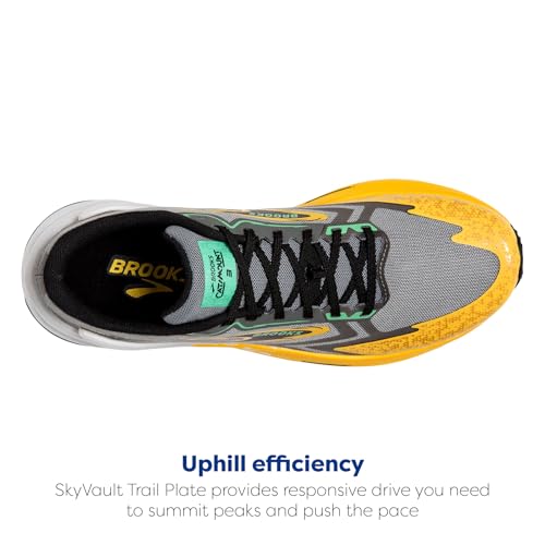 Brooks Men's Catamount 3 Trail Running Shoe - Lemon Chrome/Sedona Sage - 11.5 Medium
