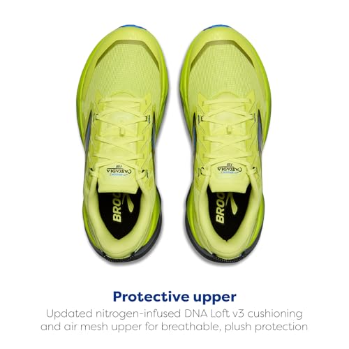 Brooks Men Cascadia 19 Sunny Lime/Black/Blue 8.5 Medium