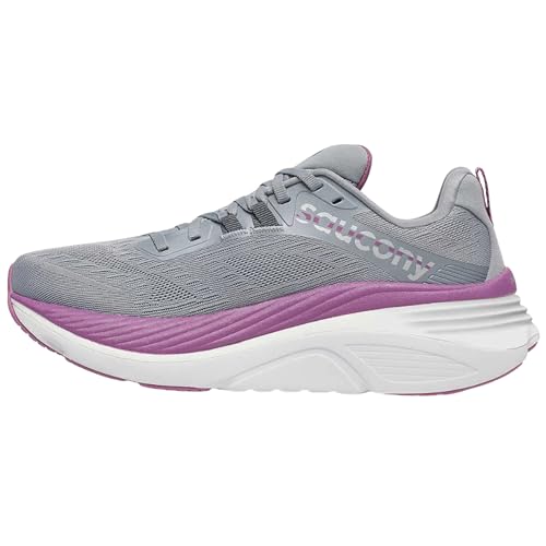 Saucony Women's Hurricane 24 Sneaker, Flint/Viola, 10.5