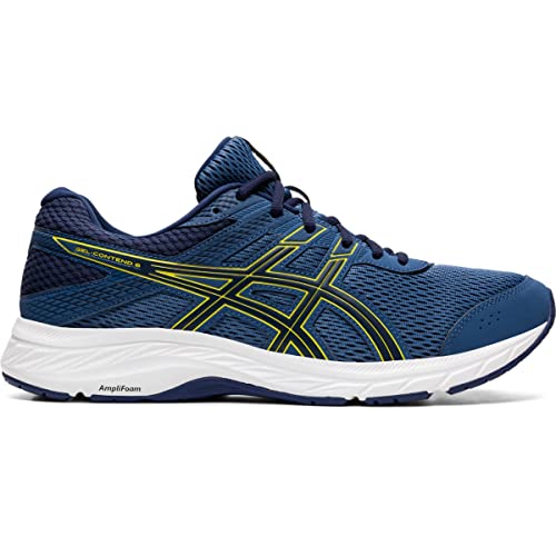 ASICS Men's Gel-Contend 6 Running Shoes, 15, Grand Shark/Vibrant Yellow