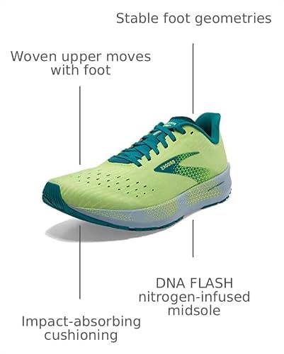 Brooks Men's Hyperion Tempo Road Running Shoe - Green/Kayaking/Dusty Blue - 10 Medium