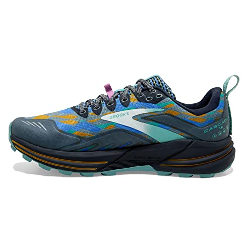 Brooks Men's Cascadia 16 Trail Running Shoe - Eclipse/Marina/Chalk - 8.5 Medium