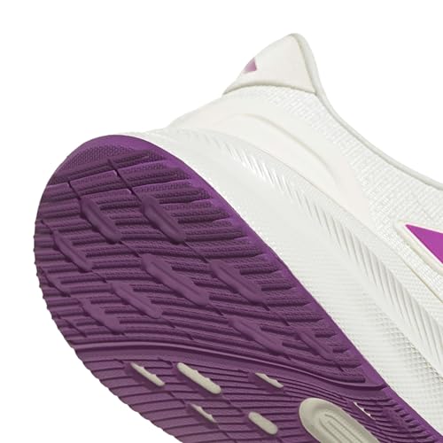 adidas Women's Ultrarun 5, Off White/Purple Burst/Black, 7.5