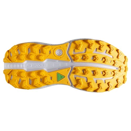 Brooks Women’s Caldera 7 Trail Running Shoe - Lunar Rock/Lemon Chrome/Black - 7.5 Medium