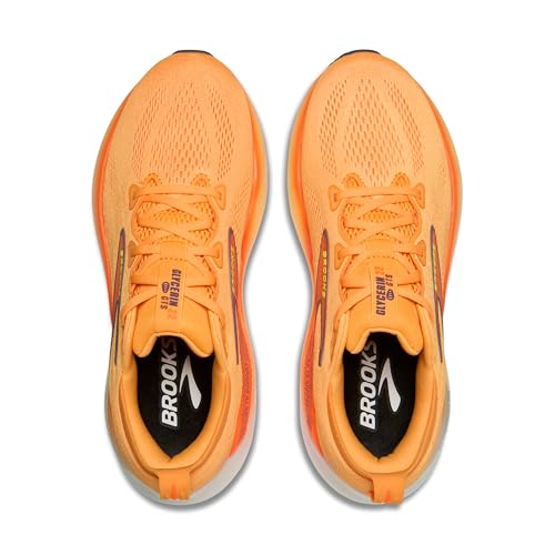 Brooks Men’s Glycerin GTS 22 Supportive Running Shoe - Orange/Nightlife/White - 7.5 Medium