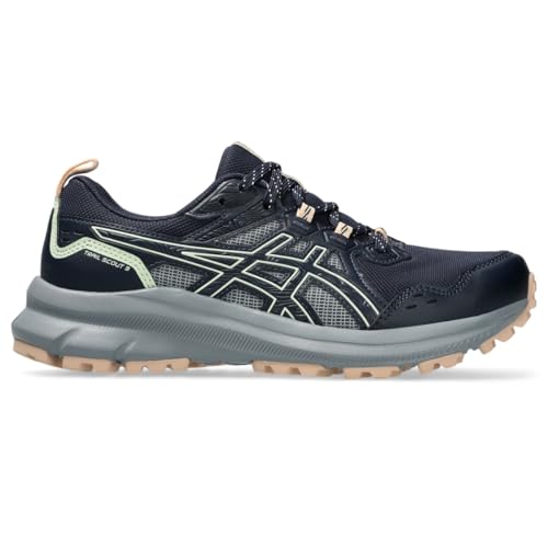 ASICS Women's Trail Scout 3 Running Shoe, 5.5, Midnight/Whisper Green