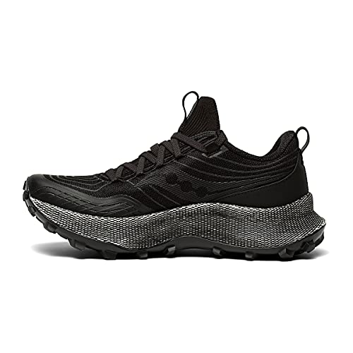 Saucony Women's Endorphin Trail Health Care Professional Shoe, Black/Gravel, 7.5