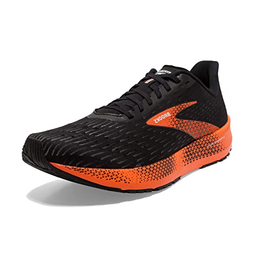 Brooks Men's Hyperion Tempo Road Running Shoe - Black/Flame/Grey - 8.5 Medium