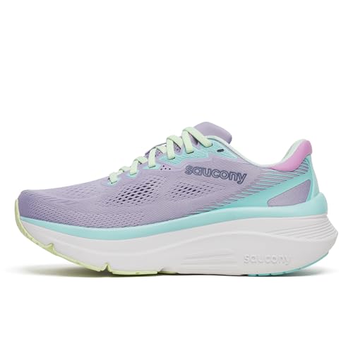 Saucony Women's Guide 19 Running Shoe, Haze/Splash, 8 Medium