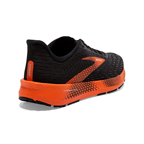 Brooks Men's Hyperion Tempo Road Running Shoe - Black/Flame/Grey - 8.5 Medium