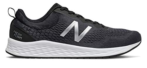 New Balance Men's Fresh Foam Arishi V3 Running Shoe, Black/Orca/Silver Metallic, 11 X-Wide