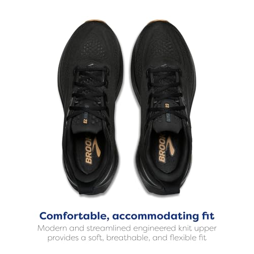 Brooks Men’s Glycerin 23 Neutral Running Shoe - Black/Ebony/Biscuit - 12 Medium