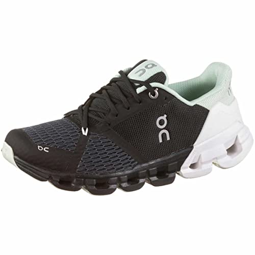 ON Women's Cloudflyer Running Shoe, Black/White, 5