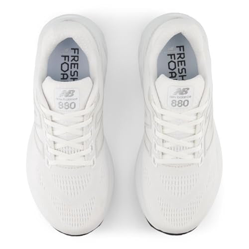 New Balance Women's Fresh Foam X 880 V15 Running Shoe, White/Sea Salt/Black, 10 M