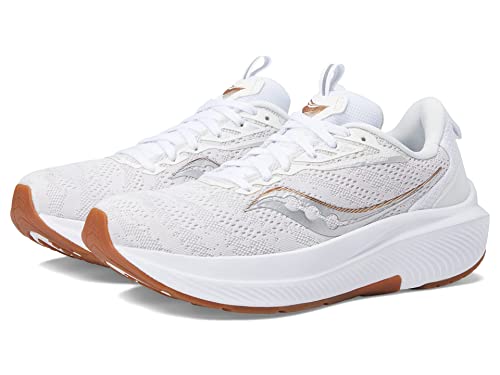 Saucony Echelon 9, Running Shoe Womens, White/Gum, 5