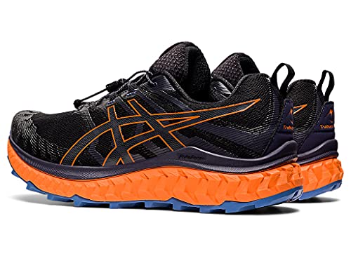 ASICS Men's Trabuco Max Running Shoes, 10.5, Black/Shocking Orange
