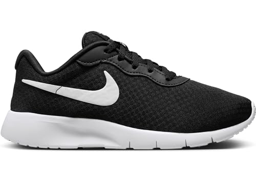 Nike Big Kids' Tanjun EasyOn Shoes, Black/White-White, 7Y